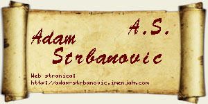 Adam Štrbanović vizit kartica
